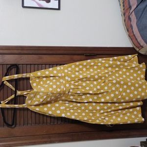 4x Yellow Polka Dot Dress Modcloth